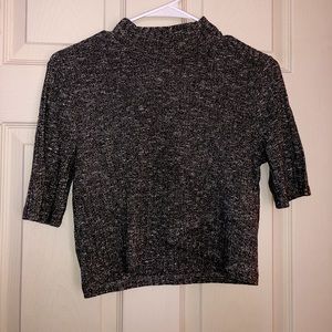 Gray Vanilla Sky Short sleeve Crop Top